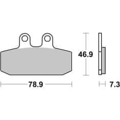 SBS Přední brzdové destičky SBS Honda CA 125 Rebel 1997 - 2000 směs HF