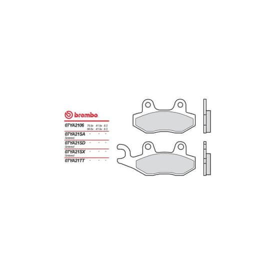 Brembo Přední brzdové destičky Brembo Kawasaki 650 KVF BRUTE FORCE 4X4I RIGHT 2005 - směs 06