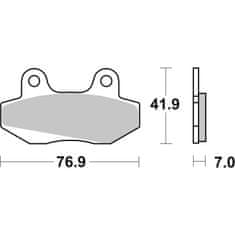 SBS Přední brzdové destičky SBS Honda CB 250 Rebel 1986 - 1996 směs HF