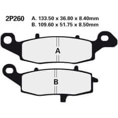 Nissin Přední brzdové destičky Nissin Suzuki DL 1000 V-Strom Left/Rear 2002 - 2013 směs NS