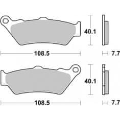 SBS Přední brzdové destičky SBS Royal Enfield 535 Continental GT 2014 - 2017 směs HS