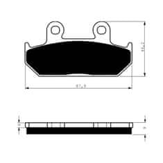 Goldfren Přední brzdové destičky Goldfren Honda NX 650 Dominator 1988-1992 směs S3
