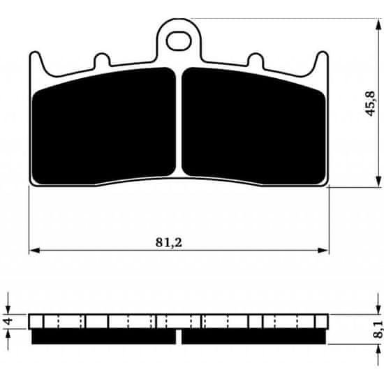 Goldfren Přední brzdové destičky Goldfren BMW R 1200 C Classic 2003-2004 směs GP6