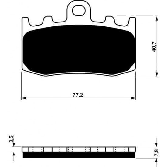 Goldfren Přední brzdové destičky Goldfren BMW R 1200 GS 2004-2012 směs GP6