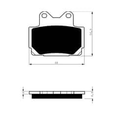 Goldfren Přední brzdové destičky Goldfren Yamaha TZR 125 1987-1988 směs S3