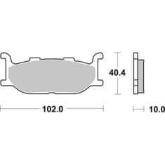 SBS Přední brzdové destičky SBS Yamaha XJ 600 S Diversion 1991 - 1997 směs HS