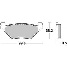 SBS Zadní brzdové destičky SBS Yamaha XVS 1300 A Midnight Star 2007 - 2011 směs LS