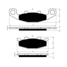 Goldfren Přední brzdové destičky Goldfren Kawasaki GPX 600 R 1988-1999 směs AD