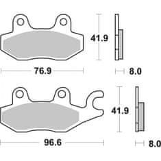 SBS Přední brzdové destičky SBS Honda CA 250 Rebel 1990 - 1995 směs HF