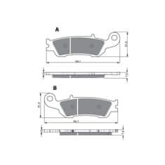 Goldfren Přední brzdové destičky Goldfren Yamaha YZ 250 F 2007-2017 směs S3