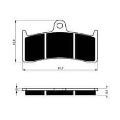 Goldfren Přední brzdové destičky Goldfren Yamaha YZF-R7 OW-02 1999-2002 směs GP6