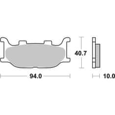 SBS Přední brzdové destičky SBS Yamaha XJ6 600 Diversion 2009 - 2015 směs HS