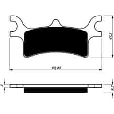 Goldfren Zadní brzdové destičky Goldfren Polaris ATV 500 Pro 2002-2002 směs K5