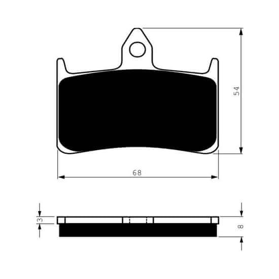 Goldfren Přední brzdové destičky Goldfren Honda VFR 400 R 1989-1993 směs GP6