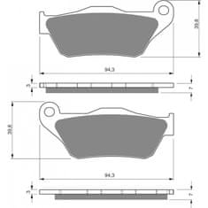 Goldfren Přední brzdové destičky Goldfren Yamaha YP 125 X-MAX 2006-2009 směs S3