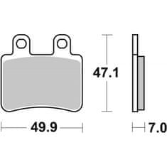 SBS Přední brzdové destičky SBS Yamaha XT 125 R 2005 - 2013 směs HF