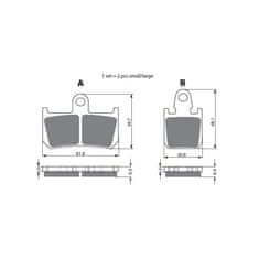 Goldfren Přední brzdové destičky Goldfren Yamaha YZF-R1 2007-2014 směs GP6