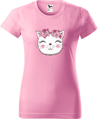 Hobbytriko Dámské tričko s kočkou - Micka Barva: Tyrkysová (44), Velikost: 2XL