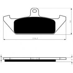 Goldfren Přední brzdové destičky Goldfren Ducati Indiana 650 1986-1988 směs S3