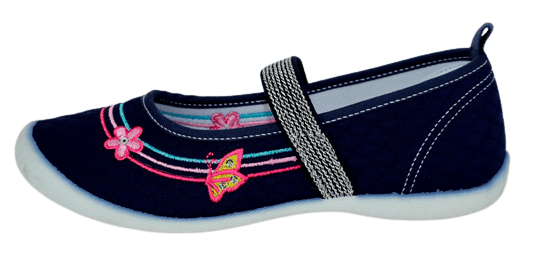 Slobby dívčí plátěné sandály 131-0060-T1 28 tmavě modrá