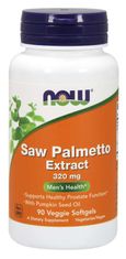 NOW Foods Saw Palmetto (Serenoa plazivá) extrakt, 320 mg, 90 rostlinných softgel kapslí