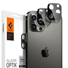 Spigen Optik.Tr 2x ochranné sklo na kameru na iPhone 12 Pro, černý