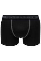 Replay Boxerky Boxer Style 6 Cuff Logo&Contrast Piping 2Pcs Box - Black/Dark Grey Mel. M