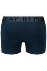 Replay Boxerky Boxer Style 7 T/C Foliage 2Pcs Box - Dark Blue/Black S