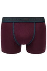 Replay Boxerky Boxer Style 6 Cuff Logo&Contrast Piping 2Pcs Box - Dark Blue/Bordeaux S