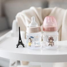 Canpol babies Lahev se širokým hrdlem BONJOUR PARIS 120ml modrá