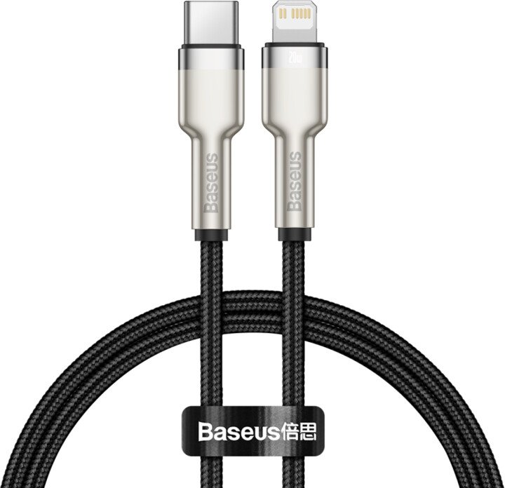 BASEUS Cafule Series nabíjecí / datový kabel USB-C na Lightning PD 20 W 2 m CATLJK-B01, černá