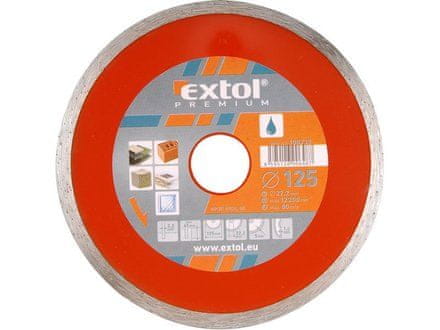 Extol Premium Kotouč diamantový řezný (108735) celoobvodový, 230x22,2mm, mokré řezání