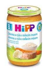 HiPP BIO Zelenina s rýží a telecím masem - 6x220g