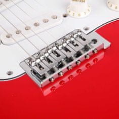 Timeless Tools Elektrická kytara s příslušenstvím pro začátečníky, a zesilovačem jako dárek - červená