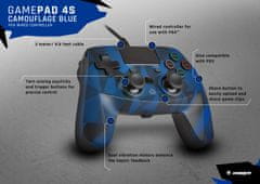 Snakebyte GAME:PAD 4 S kabelový gamepad pro PS4 camo blue