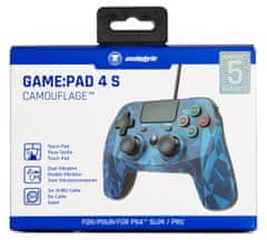 Snakebyte GAME:PAD 4 S kabelový gamepad pro PS4 camo blue