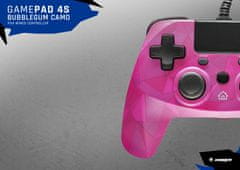 Snakebyte GAME:PAD 4 S kabelový gamepad pro PS4 bubblegum camo