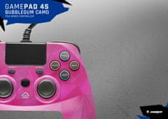 GAME:PAD 4 S kabelový gamepad pro PS4 bubblegum camo