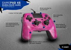 Snakebyte GAME:PAD 4 S kabelový gamepad pro PS4 bubblegum camo