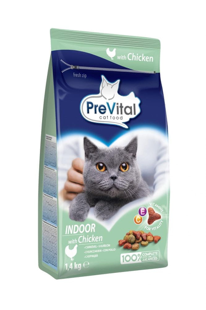 PreVital granule kočka Adult Indoor kuře 4x1,4 kg