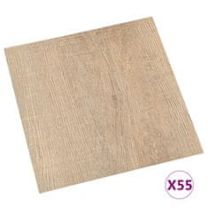 Vidaxl Samolepicí podlahové desky 55 ks PVC 5,11 m² hnědé
