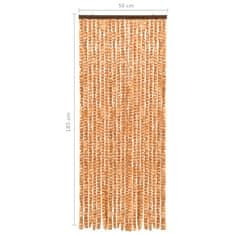 Greatstore Závěs proti hmyzu okrovo-bílý 56 x 185 cm Chenille