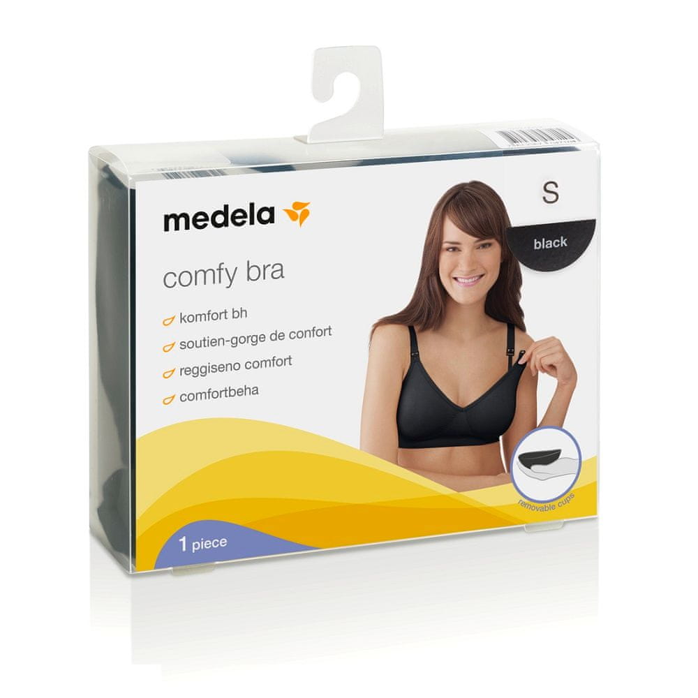 Medela Comfy kojicí podprsenka - S, Černá