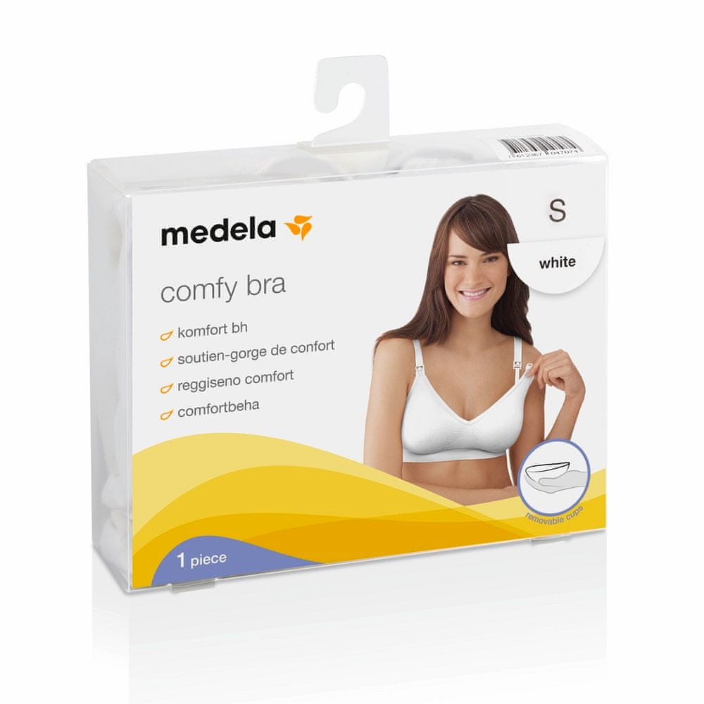 Medela Comfy kojicí podprsenka - S, Bílá