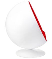 Křeslo BALL bílé a červené - sklolaminát, vlna