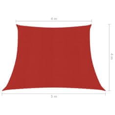 Greatstore Plachta proti slunci 160 g/m2 červená 4/5 x 4 m HDPE