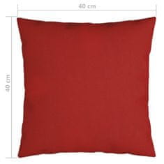 Greatstore Dekorační polštáře 4 ks červené 40 x 40 cm textil