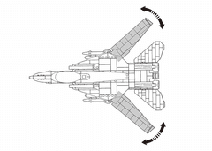 Sluban Model Bricks M38-B0755 Stíhací letoun F-14 Tomcat