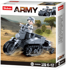 Sluban Army WW2 4into 1 M38-B0680B Německý pásový motocykl M38-B0680B