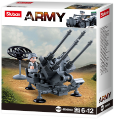 Sluban Army WW2 4into 1 M38-B0680D Německé protiletadlové dělo (ADA) M38-B0680D